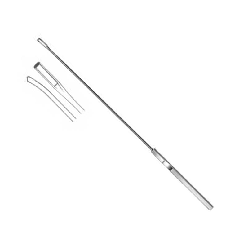 Heaney Hysterectomy Forceps, Straight, Double Groove, 14" (35.0 Cm)